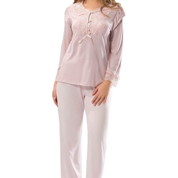 Ekru Penye Pijama Takımı - 1567