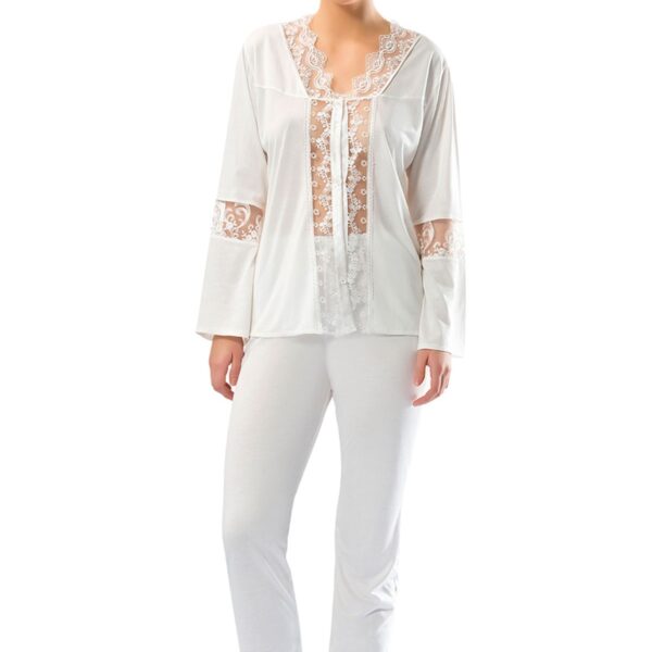 Ekru Penye Pijama Takımı - 1571