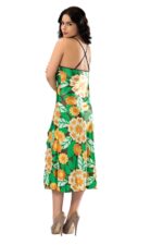 Yeşil Yırtmaçlı Saten Gecelil - 082 - Görsel 2