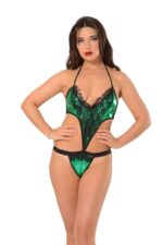 Yeşil Deri ( Lame ) Gecelik - 406