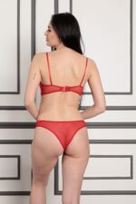 Kırmızı Tül Sütyen Takım - 879 - Görsel 6