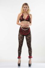 Siyah Kırmızı Fantezi Hizmetçi Kostüm - 4004 - Görsel 4