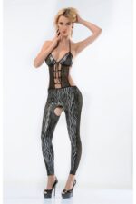 Zebra Desenli Lame Vücut Çorabı-490 - Görsel 5