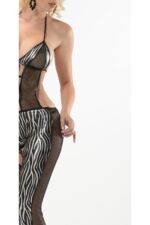 Zebra Desenli Lame Vücut Çorabı-490 - Görsel 2