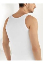 Beyaz Erkek Atlet Pamuklu Penye-SİSMEN01 - Görsel 2