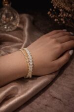 Noirlin Jewelery Çift Sıra Taşlı Tennis Bileklik Paslanmaz Çelik - Görsel 2