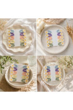 %100 Pamuk El Yapımı Örgü 10'lu Çiçek Çıtçıt Toka – Bebek & Kız Çocuk Saç Aksesuarı - Görsel 3