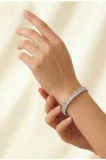 Baget Taşlı Luxury Paslanmaz Çelik Bileklik - Görsel 2