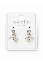 3'lü Kalp Zirkon Taşlı Sallantılı Küpe Paslanmaz Çelik - Görsel 4