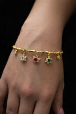 Renkli Taşlı Yıldız Charm Bileklik Paslanmaz Çelik - Görsel 3