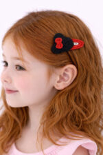 %100 Pamuk El Yapımı Örgü Tekli Çıtçıt Toka – Bebek & Kız Çocuk Saç Aksesuarı