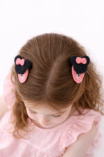 %100 Pamuk El Yapımı Örgü 2'li Çıtçıt Toka – Bebek & Kız Çocuk Saç Aksesuarı - Görsel 2