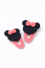 %100 Pamuk El Yapımı Örgü 2'li Çıtçıt Toka – Bebek & Kız Çocuk Saç Aksesuarı - Görsel 4