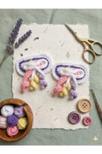 %100 Pamuk El Yapımı Örgü 2'li Çıtçıt Toka – Bebek & Kız Çocuk Saç Aksesuarı - Görsel 2