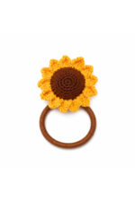 El Yapımı %100 Pamuk Kız Çocuk Bağlama Toka Lastikli Saç Aksesuarı - Görsel 3