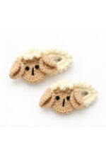 %100 Pamuk El Yapımı Örgü 2'li Çıtçıt Toka – Bebek & Kız Çocuk Saç Aksesuarı - Görsel 3