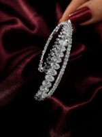 Noirlin Jewelery Çift Sıra Taşlı Tennis Bileklik Paslanmaz Çelik