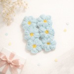 El Örgüsü Papatya Saç Tokası - Mavi - Görsel 4