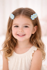 El Örgüsü Papatya Saç Tokası - Mavi - Görsel 3