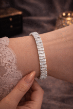 Noirlin Jewelery Baget Taşlı Luxury Paslanmaz Çelik Bileklik - Görsel 3