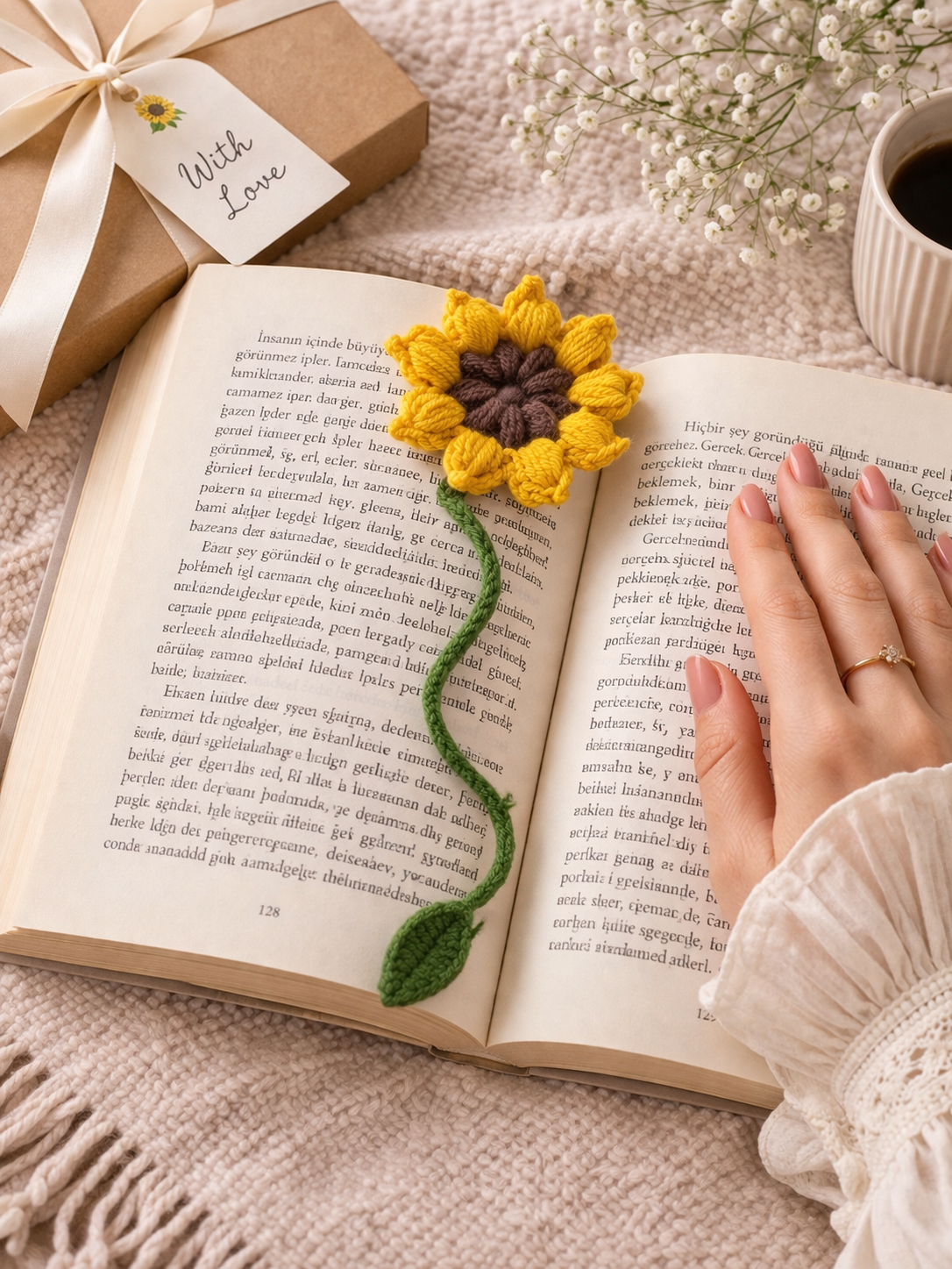 file_00000000ce6c724684af60c0d48f7604 El Örgüsü Ayçiçeği Ayraç - Görsel 1