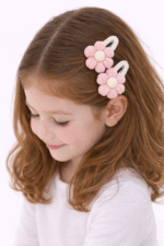 El Örgüsü Papatya Saç Tokası - Pembe