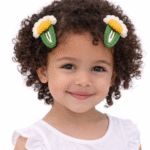 Papatya Detaylı El Yapımı Çocuk Saç Tokası - Görsel 3