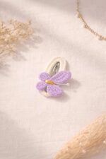 Noirlin Jewelery %100 Pamuk El Yapımı Örgü 2'li Çıtçıt Toka – Bebek & Kız Çocuk Saç Aksesuarı - Görsel 2