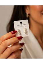 Noirlin Jewelery 3'lü Kalp Zirkon Taşlı Sallantılı Küpe Paslanmaz Çelik - Görsel 3