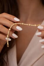 Noirlin Jewelery Golden Stella Işıltı Taş Detaylı İnce Gold Bileklik
