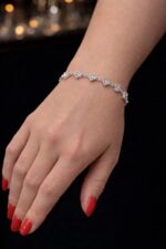Noirlin Jewelery Yonca Model Taşlı Bileklik Paslanmaz Çelik