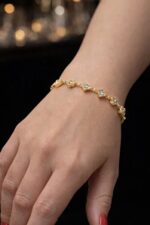 Noirlin Jewelery Yonca Model Taşlı Bileklik Paslanmaz Çelik - Görsel 2