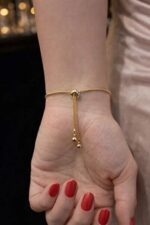 Noirlin Jewelery Yonca Model Taşlı Bileklik Paslanmaz Çelik - Görsel 3