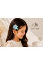 Sakura Çiçek Pastel Bloom 3'lü Toka Set - Görsel 3