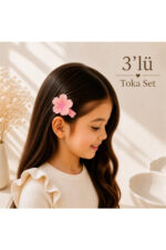 Sakura Çiçek Pastel Bloom 3'lü Toka Set - Görsel 4
